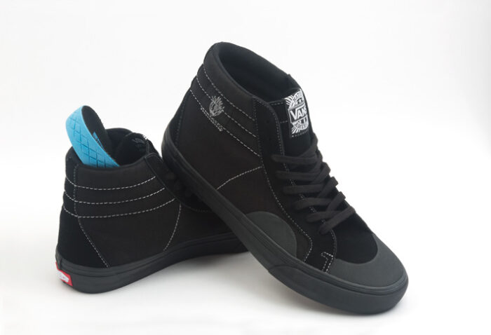 The Vans x Slam City 'Native American' Pro skateboard shoes in black.