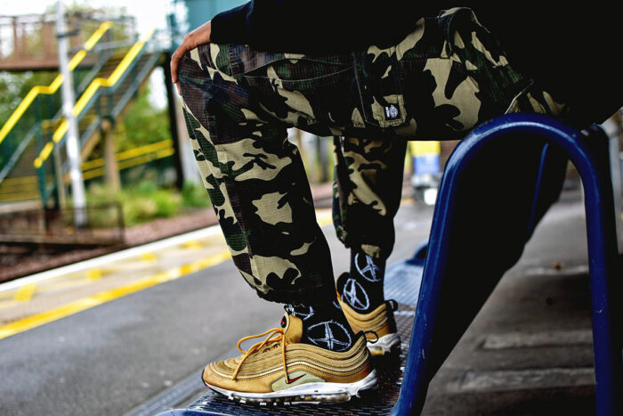 The Dickies X Slam City Skates New York Cargo Pant in camo.