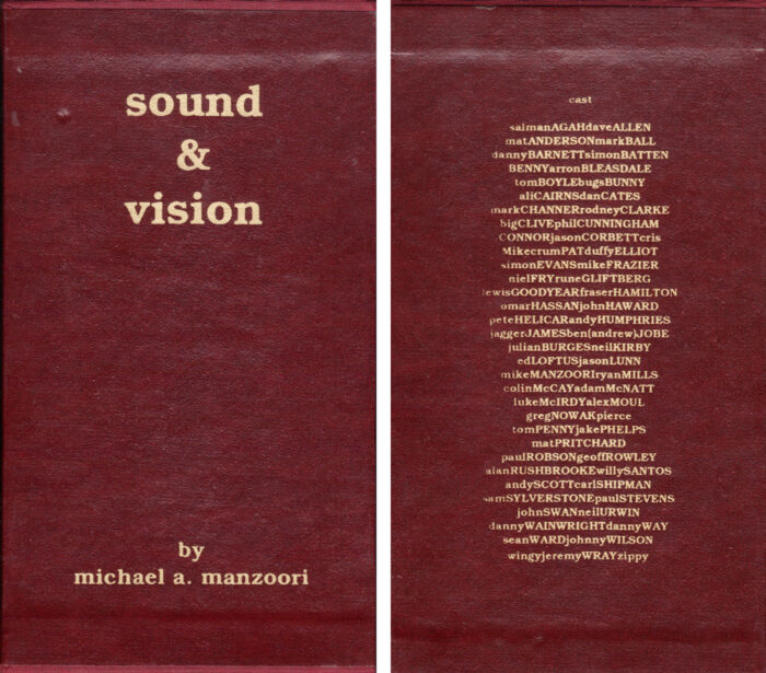 VHS sleeve of Mike Manzoori's 1994 skateboarding video, 'Sound & Vision'