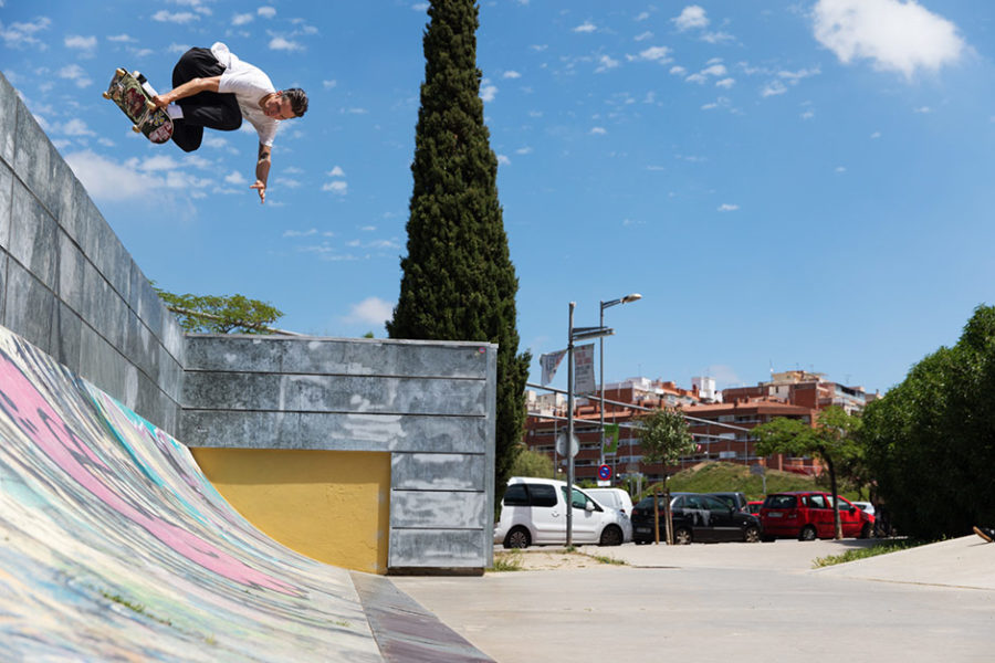 Elijah Berle Interview for Slam City SKates. Backside air for Anthony Acosta