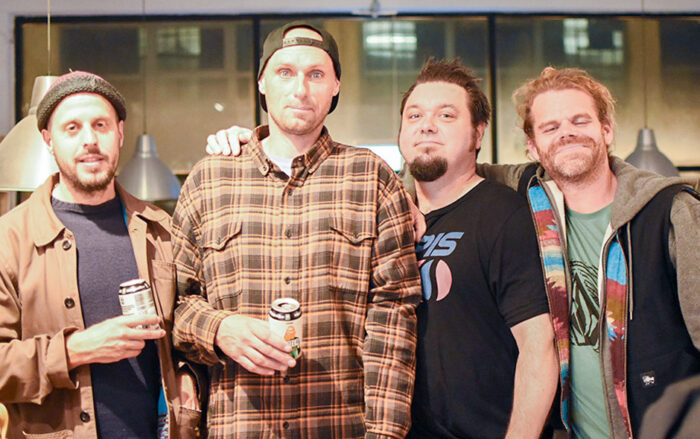 Laurie Sherman, Dan Cates, Nick Zorlac and Stu Cantellow at the Slam City X RaD capsule launch party