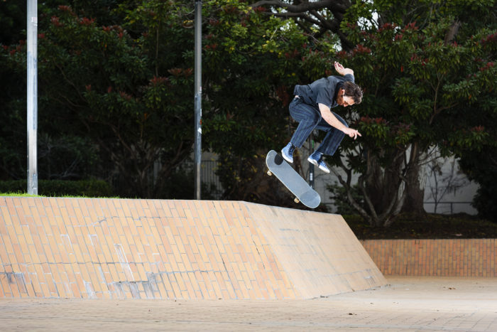 Andrew Allen, halfcab flip in, LA High. phtoto: Ben Colen