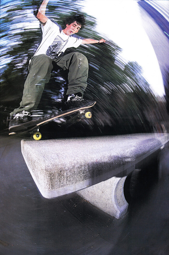 Toby Shuall at Victoria Benches in 1999, shot by Jon Humphries