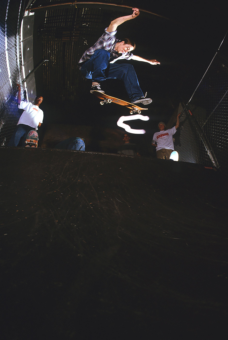 Eli Morgan Gesner Interview for Slam City Skates. Eli backside ollies at the Tunnel nightclub. Photo: Tobin Yelland