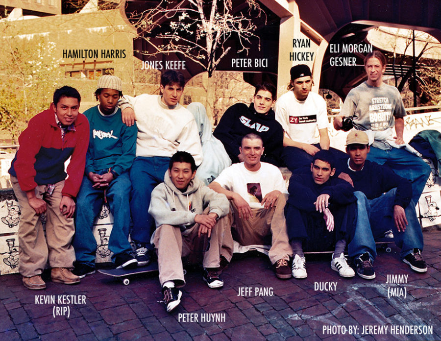 Zoo York squad at th Brooklyn Banks in 1994