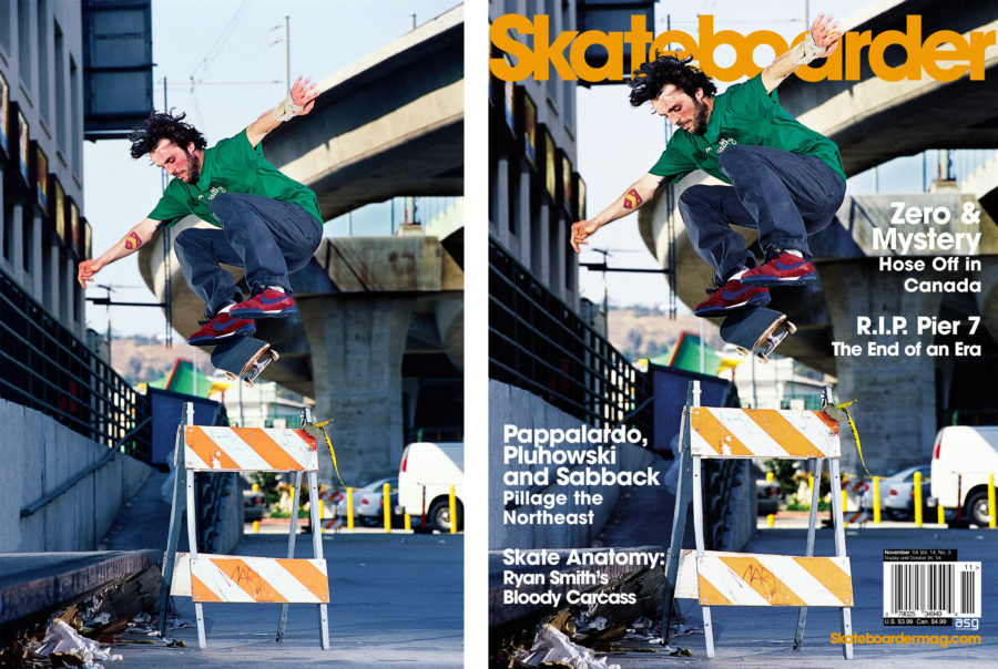 Gino Iannucci by Ben Colen - original and Skateboarder Magazine cover