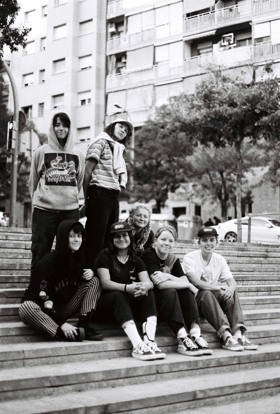 Shari White and the Vans 'Credits' crew in Barcelona. photo: Norma Ibarra