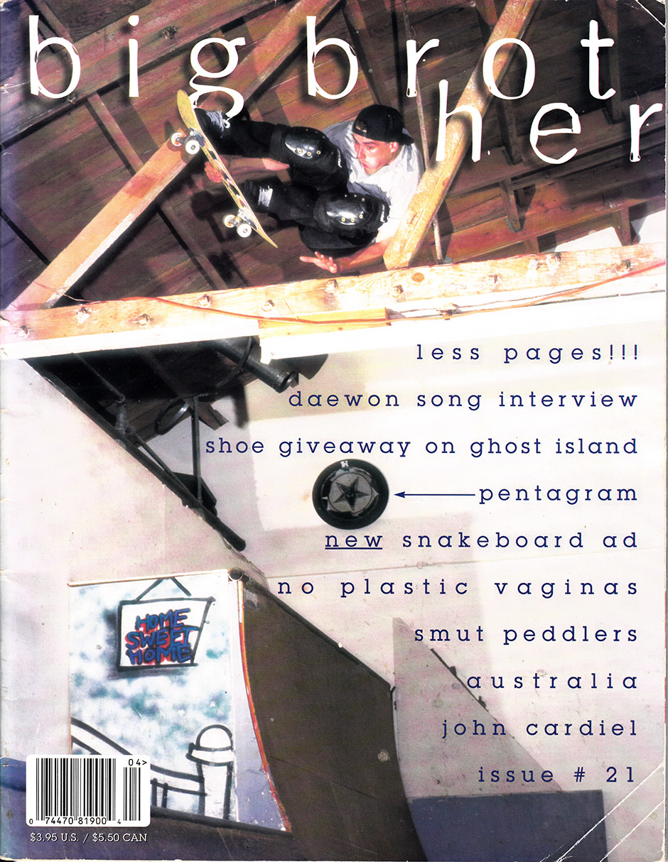 No Apologies for Cardiel appearance number 3 either. Rafter navigating Big Brother cover 1996 Photo: Tobin Yelland