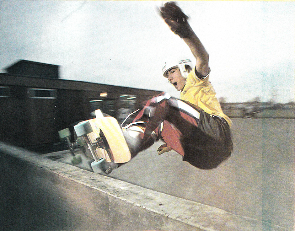 Jeremy Henderson gets airborne at harrow in 1979. Photo: TLB