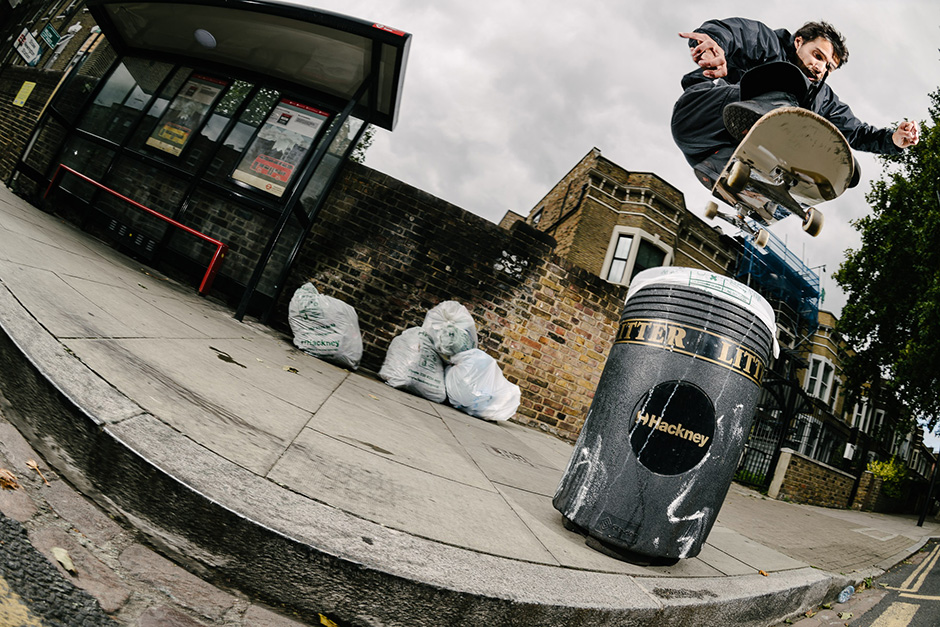 Tom Knox adding a bin into this back lip equation. Taken from his Free interview. Photo: Sam Ashley