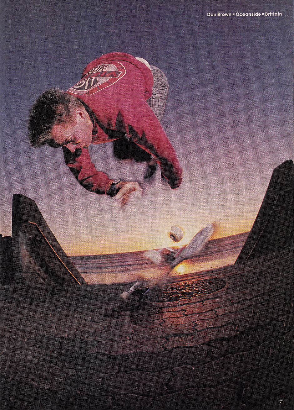 Freestyle conspiracy in Oceanside. Don does a Handstand three sixty flip for J.Grant Brittain in 1989