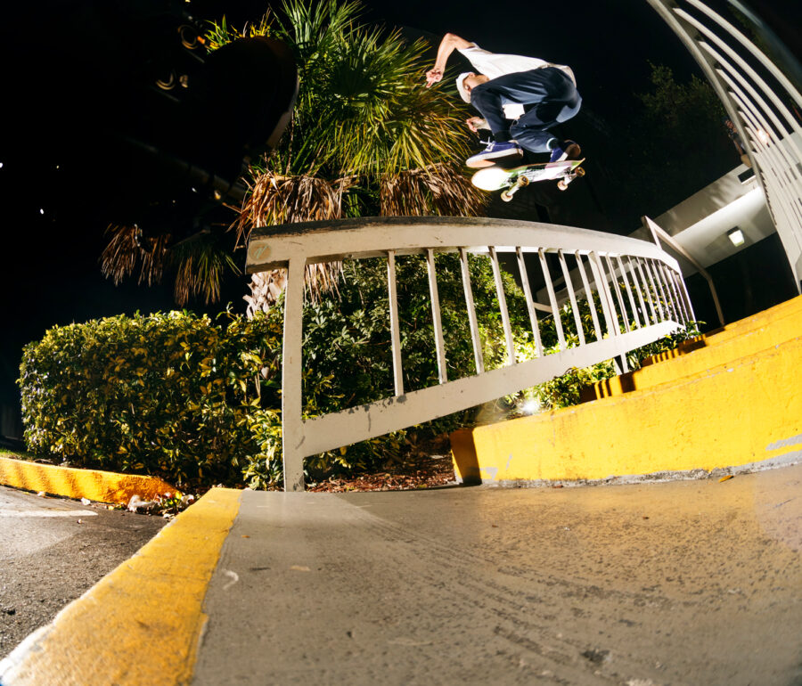 Justin Henry, kickflip nosegrind. photo: Andrew James Peters