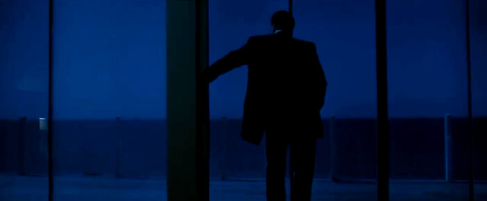 A still from Michael Mann's 'Heat' featuring Neil McCauley (Robert De Niro) overlooking the ocean from his apartment, based on Alex Colville's 1967 painting 'Pacific' | Offerings: Tom Karangelov Interview | Slam City Skates