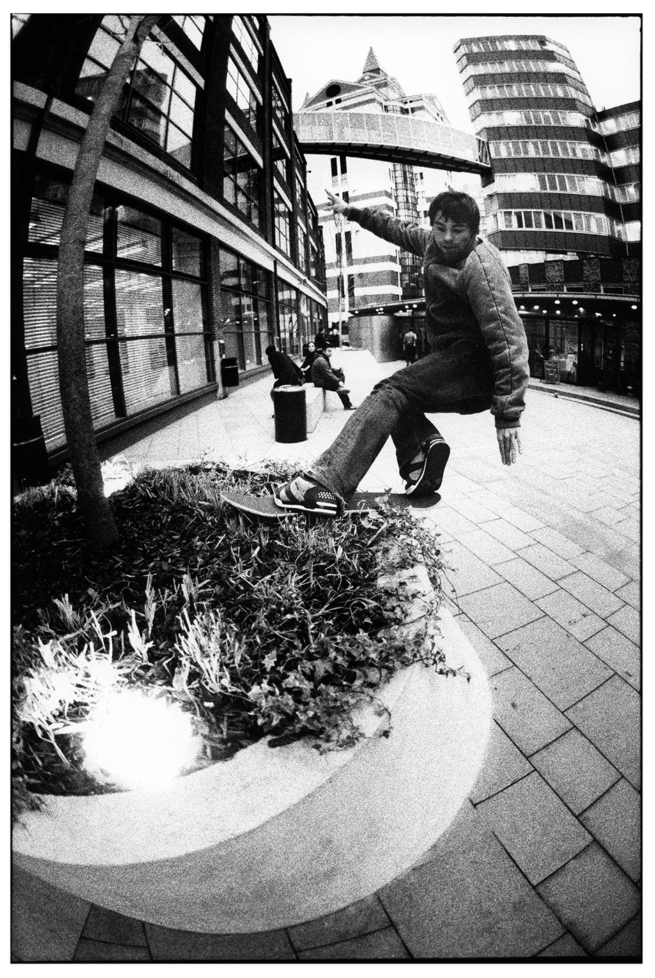 Olly Todd dipping his frontside rock into some foliage in 2003. Benjamin Deberdt's London – An Interview – Slam City Skates