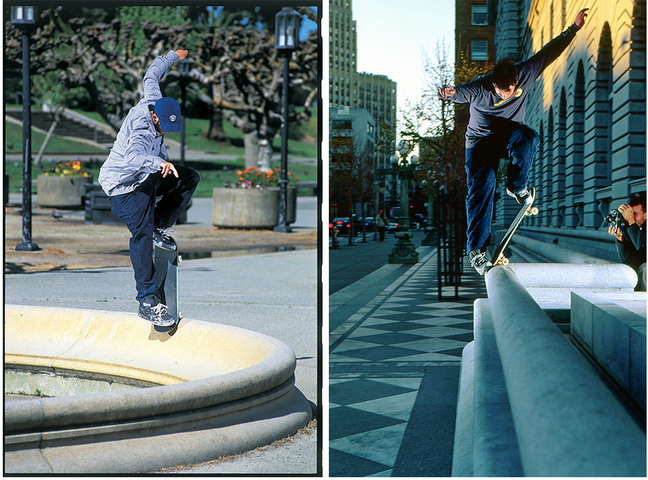 Two noseblunt transfers for two different photographers from the same trip to SF in 2001. Photos by Oliver Barton and Pete Thompson