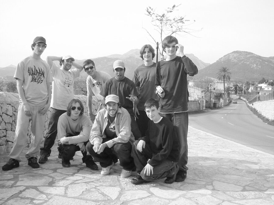 Paul Shier and the Blueprint team on an early excursion to Mallorca, photo by Oliver Barton