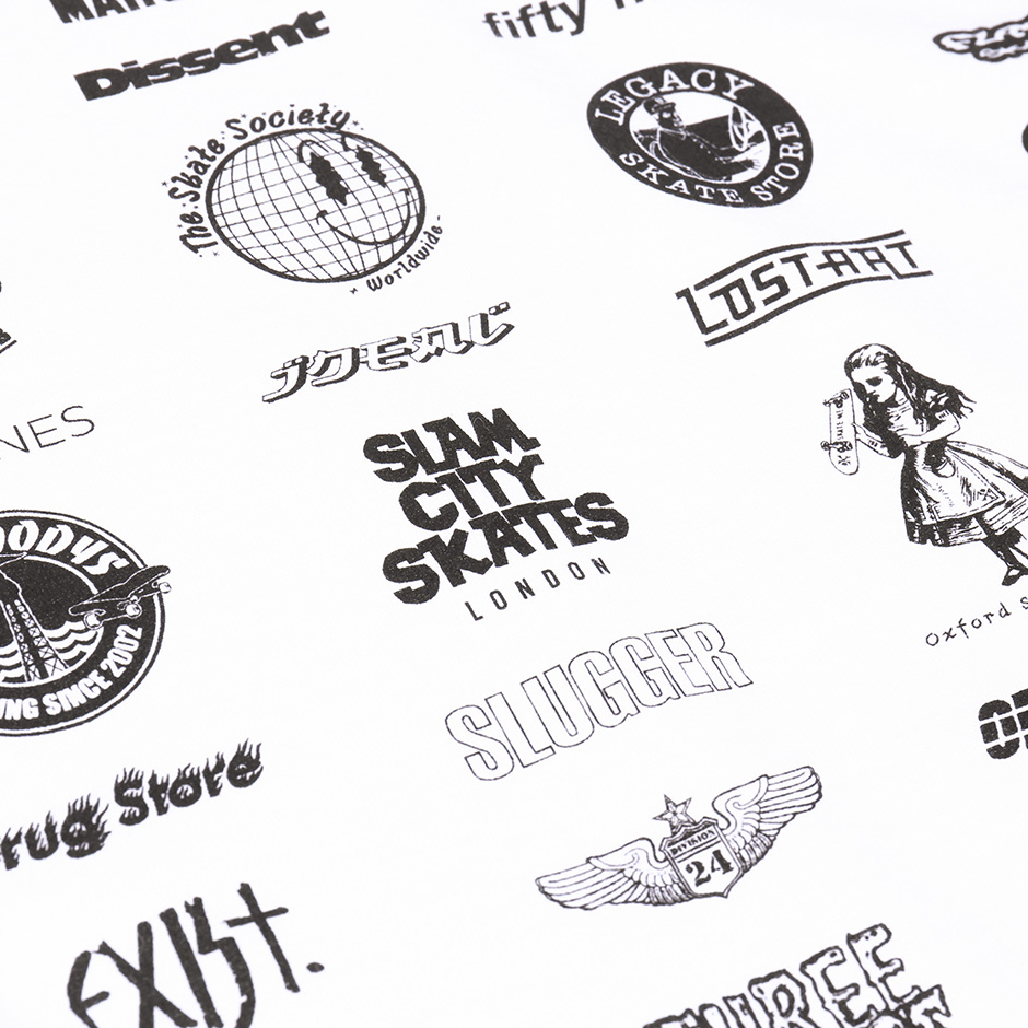 The backprint of the Skate Shop Day T-Shirt we're proud to be a part of. Support your local