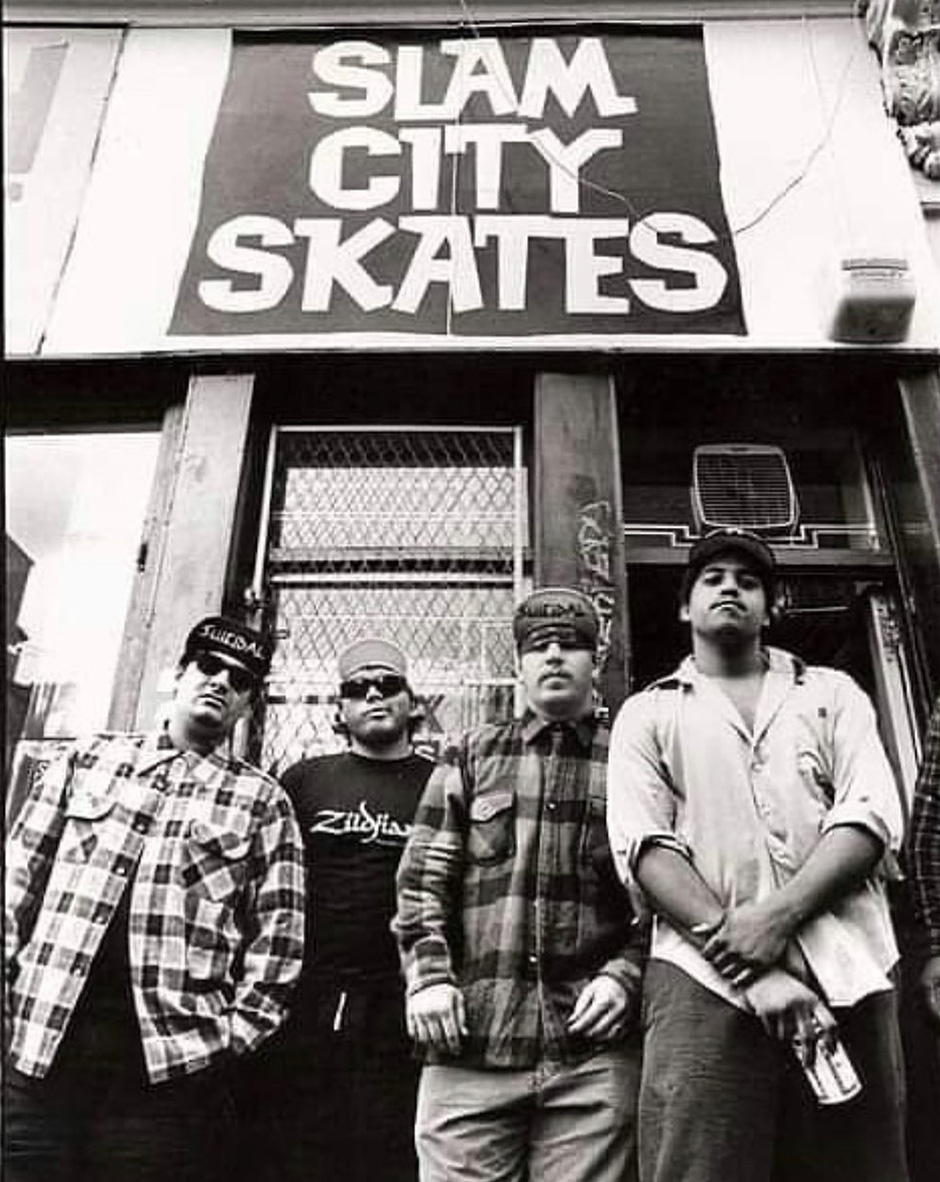 Suicidal Tendencies chilling outside Slam Talbot Rd in 1987 on their 'Join The Army' tour