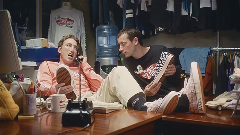 Danny Brady and Rory Milanes chatting with Vans for a Palace collaboration advert