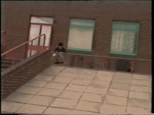 Frontside 50-50-Backside 180 Transfer from Dean 'Bod' Broderick's Odeon video from 1998
