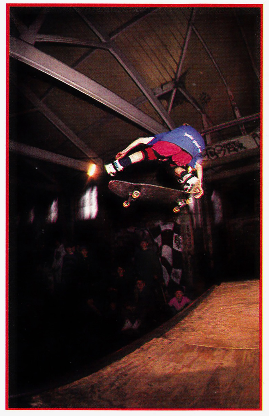 Olly Todd's first published photo at Barrow Skate Shack, a one foot tail grab shot in practise by TLB