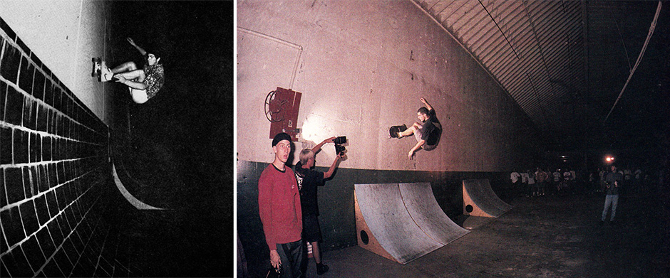 Neil Blender does two frontside wallrides for J.Grant Brittain in 1983 and 1989