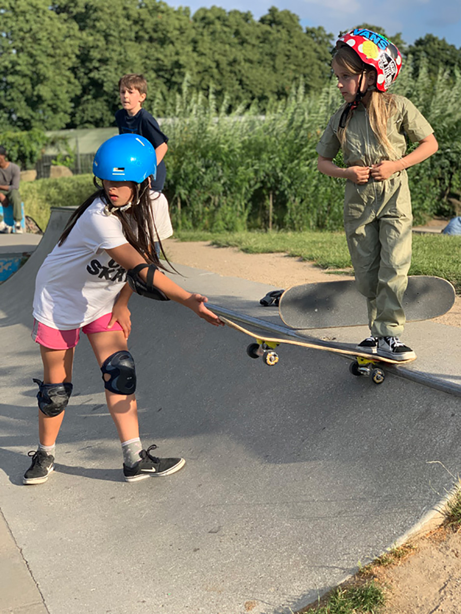 Drop in support during a lloyd park skate session