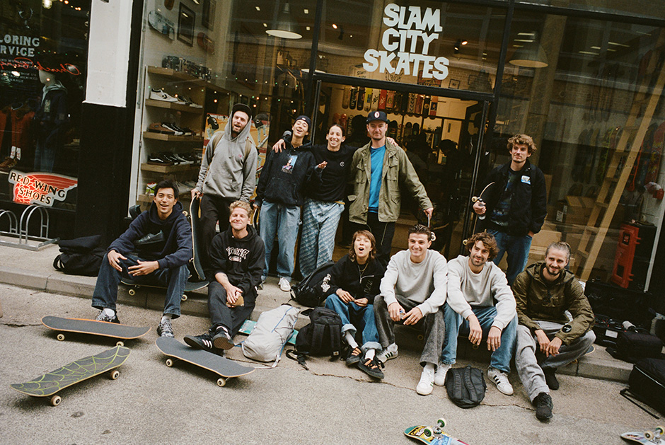 The adidas squadron outside of our East London shop shot by Zander Taketomo