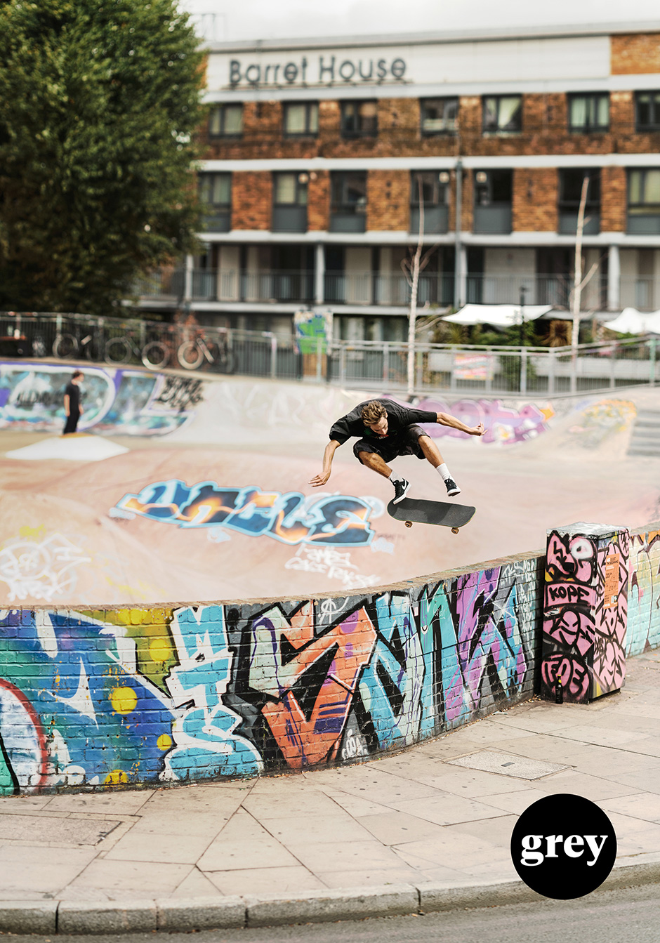 Chris Jones takes immediate advantage of a resurfaced Stockwell to launch this switch flip over the wall. Photo by James Griffith