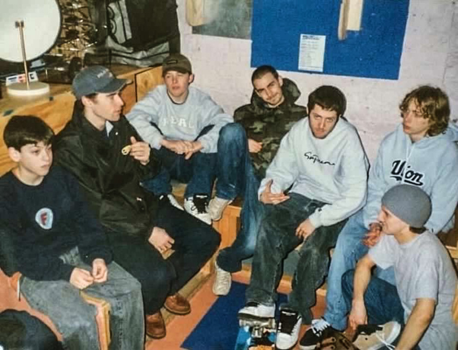 Early days at Sumo Skate Shop in Sheffield with the crew