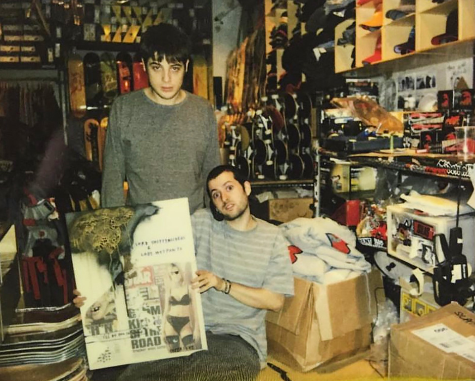 Seth Curtis and Chris Massey in the Neal's Yard shop in 2001