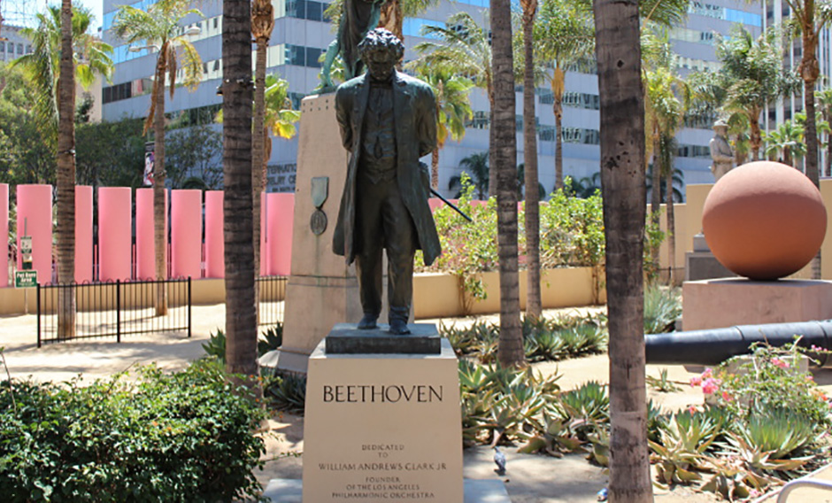 The Beethoven Statue in Pershing Square