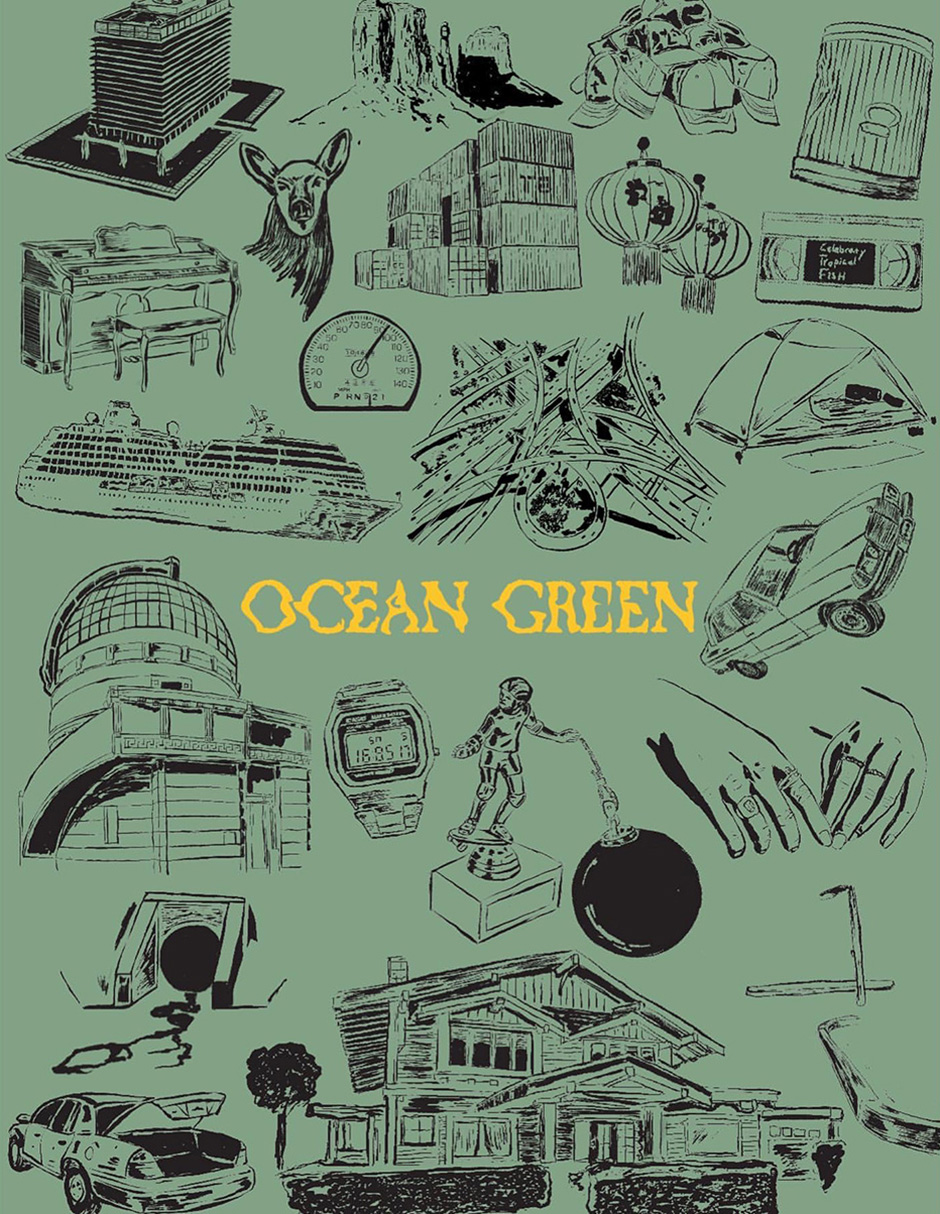 Tony Bach illustrations inspired by Ocean Green