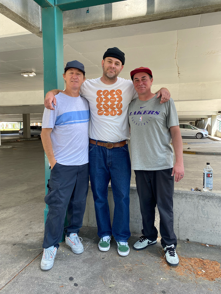 Evan with Ronnie Creager and James Craig in the carpark from Trilogy where Ronnie blew us away