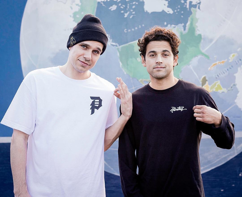 Wade Desarmo and Paul Rodriguez when Wade was announced as part of the Primitive team. Photo by Oliver Barton
