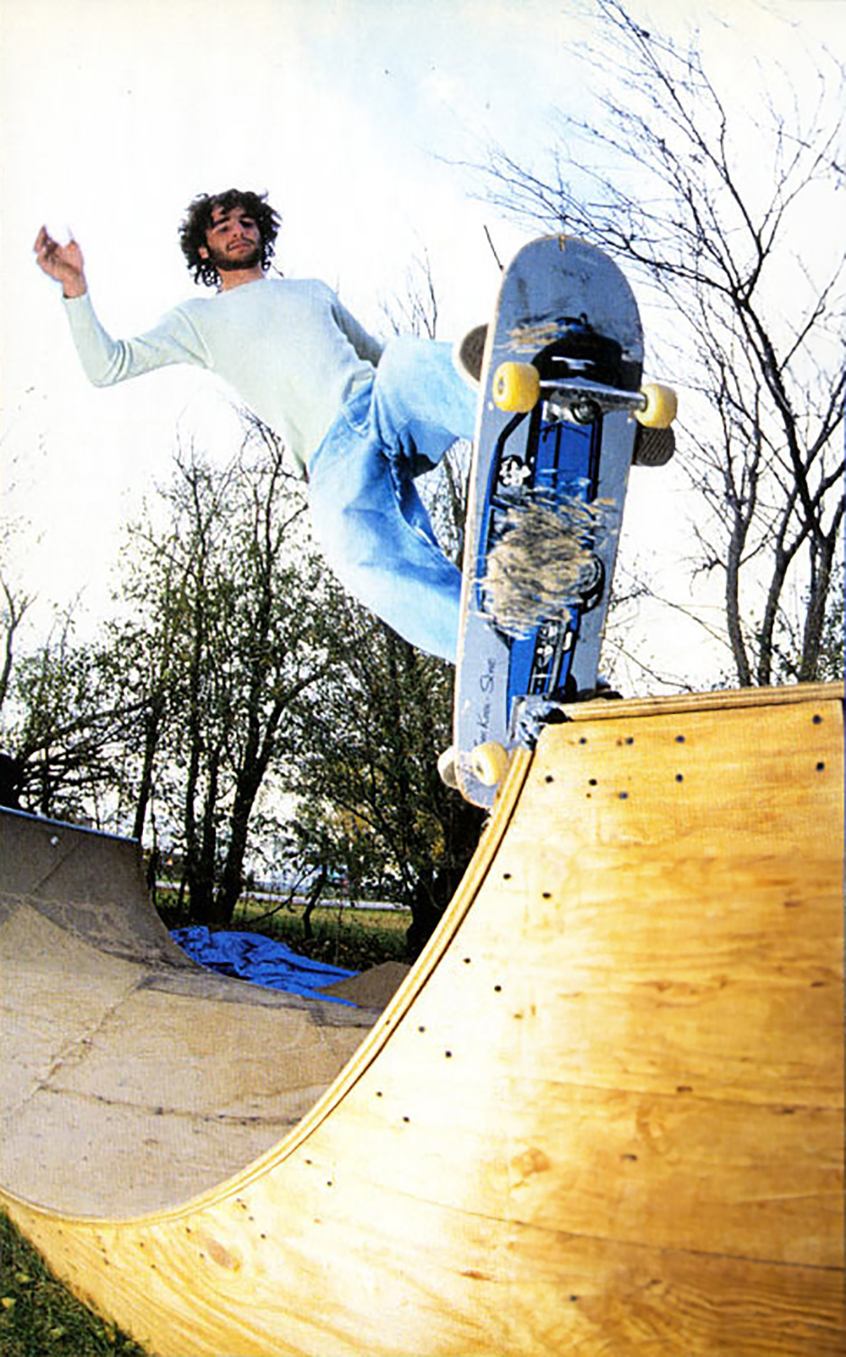 Michael Crouch pivots to fakie in Lawrence, shot by Michael Burnett for the May 1997 copy of Thrasher