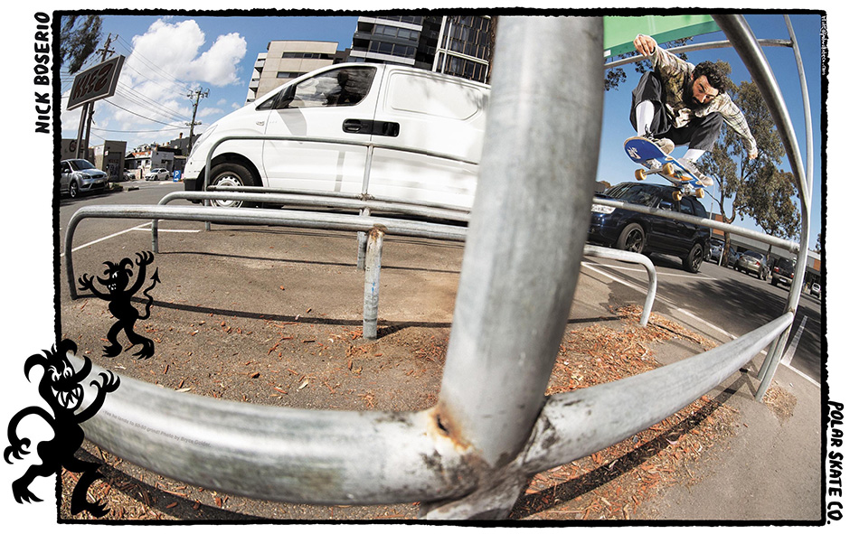 Nick Boserio ollies into a tight spot for Bryce Golder in this Polar ad from 2021