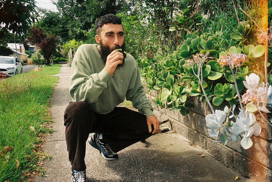 Nick Boserio at home in Melbourne shot by his wife Brittney Boserio
