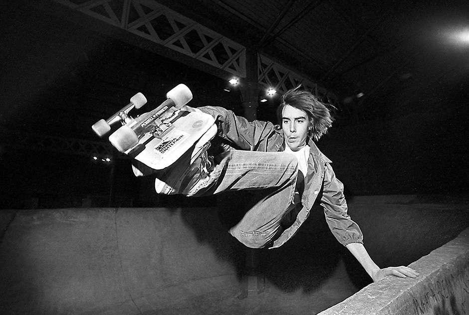 Jeremy Henderson at the Mad Dog Bowl on the Old Kent Road in 1979. Photo by the unsung hero of British skateboarding TLB