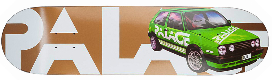 Before and after, the Fergus Purcell designed GTI graphic for Palace Skateboards