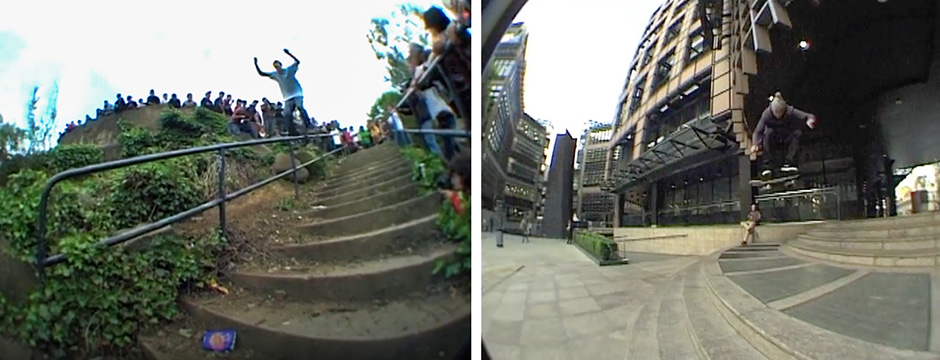 Neil Smith boardslide at Livingston and Nollie Heelflip at Liverpool Street Screengrab