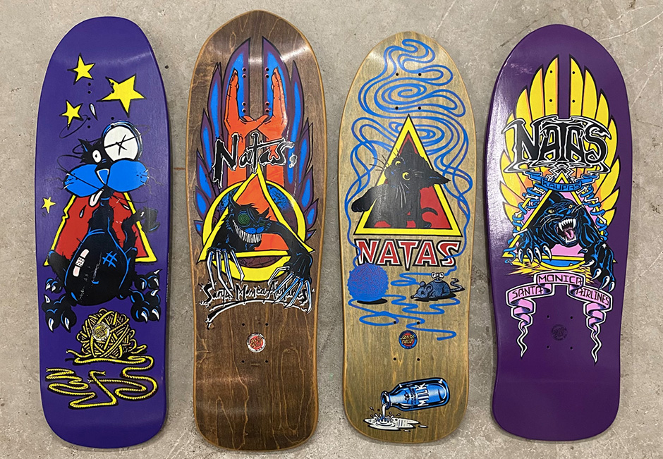 Some of the Natas Kaupas panther boards in Dave mackey's collection
