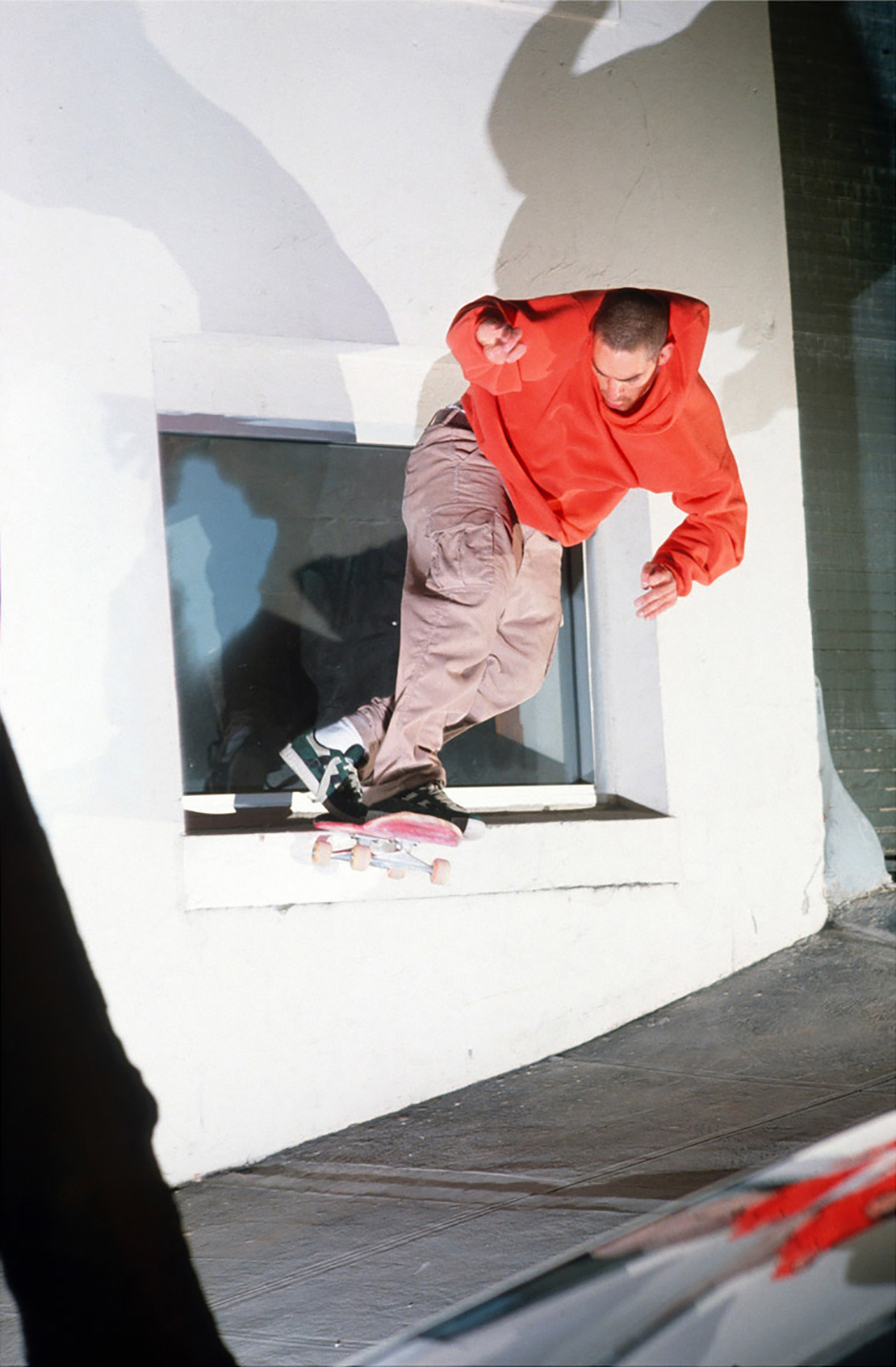 Sean Young backside tailslides a window ledge for Tobin Yelland's lens in 1998. This was Ted Barrow's photo pick for his 'Visuals' interview
