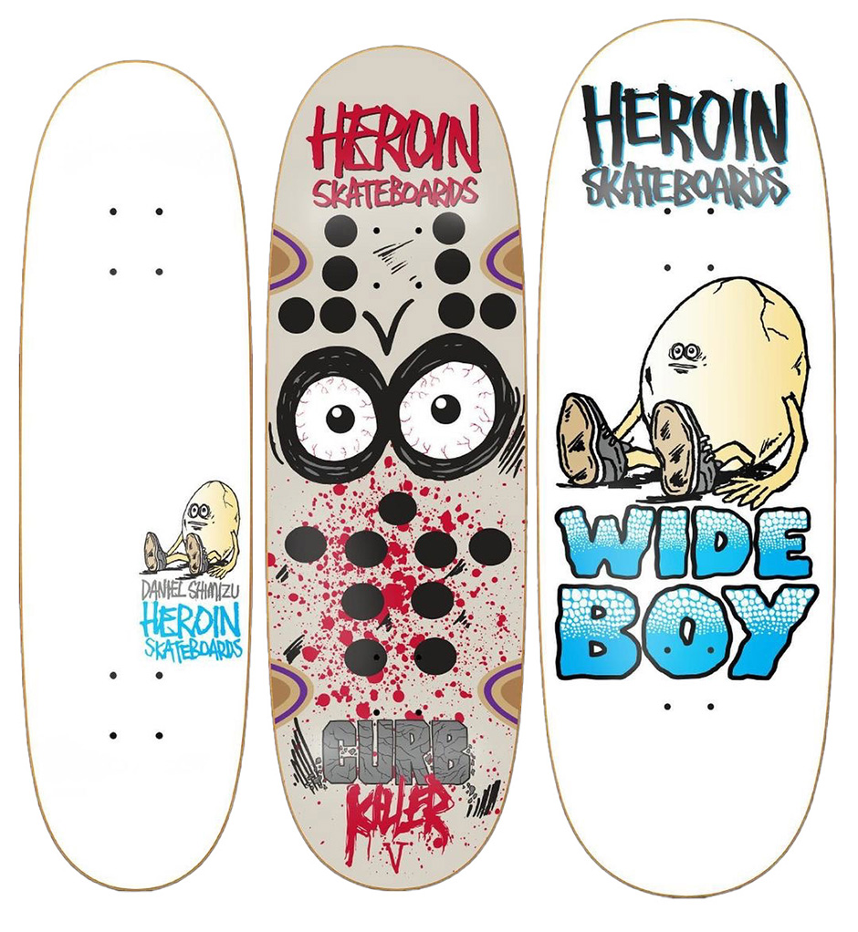 Getting wider, the evolution of Heroin Skateboards Egg-shaped boards