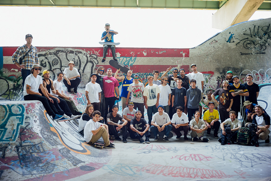 Emerica and Lakai Stay Flared crew shot at FDR taken by Ben Colen