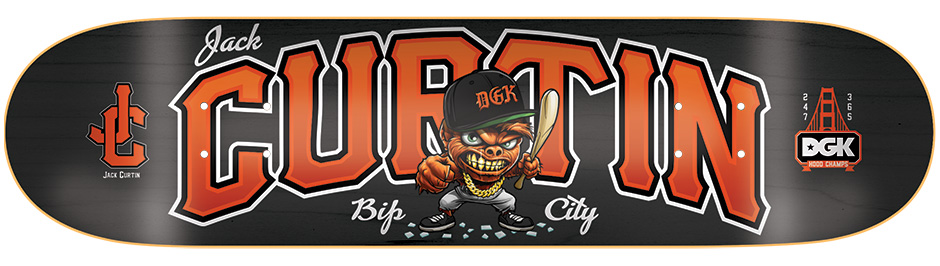 Jack Curtin's Henry Sanchez inspired return to DGK graphic featuring Jack the Bipper