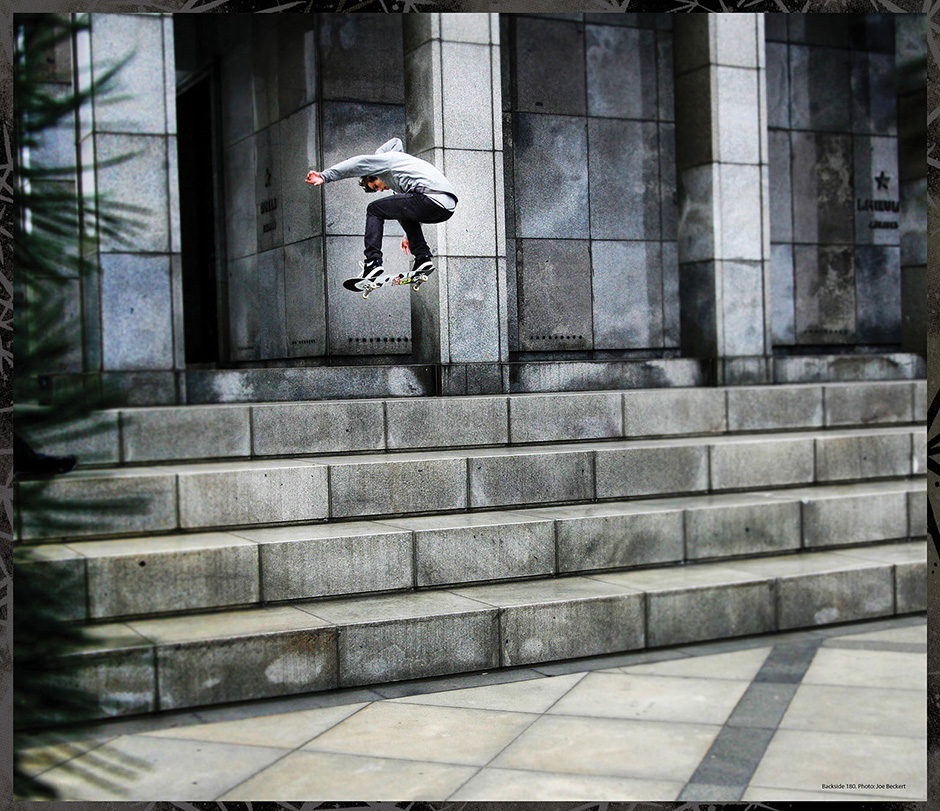 Andrew Brophy;s huge backside 180 for Joe Beckert's lens. This photo appeared in Brophy's 20 page interview in Slam Magazine from 2008