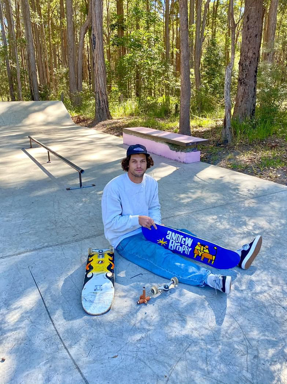 Andrew Brophy in his natural habitat, portrait opener for his 