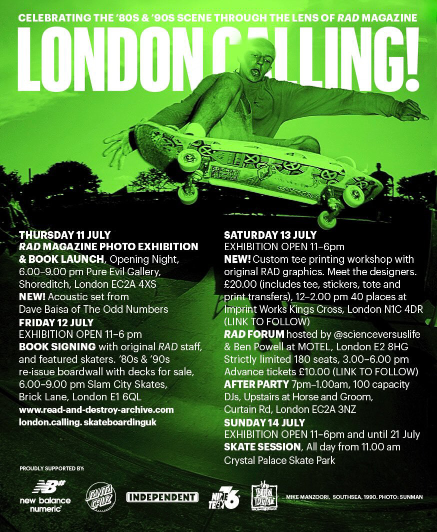 The London Calling event schedule for this 2024 geared around the launch of the Read and Destroy book