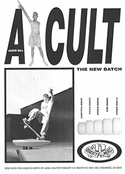 Jason Dill noseblunt sliding in an A1 Quality Meats ad from 1991